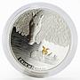 Ghana 5 cedis The Hedgehog and The Horse in the Fog colored silver coin 2014