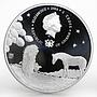 Ghana 5 cedis The Hedgehog and The Horse in the Fog colored silver coin 2014