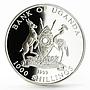 Uganda 1000 shillings Sydney Olympic Games series Archer silver coin 1999