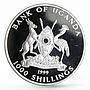 Uganda 1000 shillings Sydney Olympic Games series Archer silver coin 1999