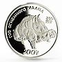 Transnistria 100 rubles Lunar Calendar Year of the Fire Boar silver coin 2007