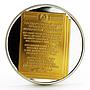 Transnistria 5 rubles Republican Anthem State of Freedom gilded silver coin 2008