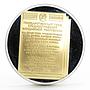 Transnistria 5 rubles Republican Anthem State of Freedom gilded silver coin 2008