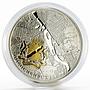 Cook Islands 5 dollars 120 Years Jubilee of Novosibirsk Russia silver coin 2013