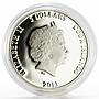 Cook Islands 5 dollars 120 Years Jubilee of Novosibirsk Russia silver coin 2013