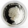Cook Islands 5 dollars 120 Years Jubilee of Novosibirsk Russia silver coin 2013