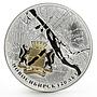 Cook Islands 5 dollars 120 Years Jubilee of Novosibirsk Russia silver coin 2013