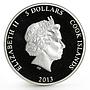 Cook Islands 5 dollars 120 Years Jubilee of Novosibirsk Russia silver coin 2013