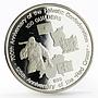 Suriname 100 guilders 125th Anniversary Red Cross proof silver coin 1991