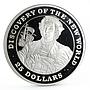 Bahamas 25 dollars Discovered New World series Columbu's Ship silver coin 1991