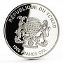 Chad 1000 francs History of Ships series La Boudeuse proof silver coin 2016