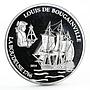 Chad 1000 francs History of Ships series La Boudeuse proof silver coin 2016