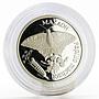 Transnistria 100 rubles Local Red Book Machaon Butterfly Fauna silver coin 2006