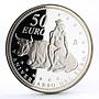 Spain 50 euro 5th Anniversary of the Euro proof silver coin 2007