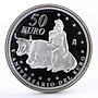 Spain 50 euro 5th Anniversary of the Euro proof silver coin 2007