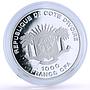 Ivory Coast 1000 francs Seafaring Formidable Ship Clipper proof silver coin 2011