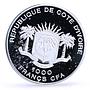 Ivory Coast 1000 francs Seafaring Formidable Ship Clipper proof silver coin 2011