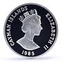 Cayman Islands 5 dollars Royal Land Grant Ship Clipper proof silver coin 1985