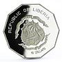 Liberia 10 dollars Female or Male Illusion silver coin 2001