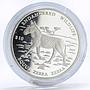 Namibia 10 dollars Endangered Wildlife series Zebra proof silver coin 2007