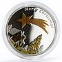 Palau 5 dollars Merry Christmas series Shooting Star gilded silver coin 2010