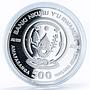 Rwanda 500 francs Cats series Persian Cat Books colored silver coin 2011