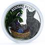 Rwanda 500 francs Cats series Russian Blue Cat Plant colored silver coin 2011