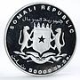 Somali 50000 shillings Football World Cup in France Player silver coin 1998
