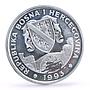 Bosnia and Herzegovina 14 ecu International Day of Peace Dove Bird silver 1993