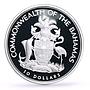 Bahamas 10 dollars 25th Anniversary Caribbean Development Bank silver coin 1995