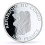 Congo 1000 francs Sculptor Painter Architect Michelangelo Art silver coin 2005