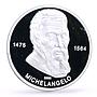 Congo 1000 francs Sculptor Painter Architect Michelangelo Art silver coin 2005