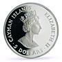 Cayman Islands 5 dollars 20 Years of Currency Board Cruise Ship silver coin 1991