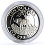 Zimbabwe 10 dollars Wildlife Landmarks series Motopo Hills Bull silver coin 1996