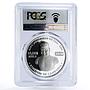 Cambodia 10000 riels Borobudur Indonesia PR69 PCGS bimetal silver coin 2007 2008