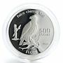 Turkmenistan 500 manat Falco cherrug Gray fauna silver coin 1999