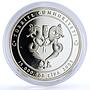 Turkey 15000000 lira Folk Crafts Mine Art Horseman Seahorses silver coin 2003