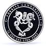 Turkey 15000000 lira Folk Crafts Mine Art Horseman Seahorses silver coin 2003