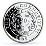 Turkey 20 lira Traditions Folk Crafts Aegean Carpet Art proof silver coin 2005