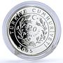 Turkey 20 lira Traditions Folk Crafts Aegean Carpet Art proof silver coin 2005