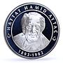 Turkey 25 lira Calligrapher Hattat Hamid Aytac Literature proof silver coin 2006