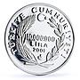 Turkey 10000000 lira Bosphorus Houses City Landscape Boat Ship silver coin 2001