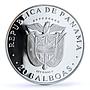 Panama 20 balboas Bicentennial of Simon Bolivar Politics silver coin 1985