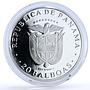 Panama 20 balboas Bicentennial of Simon Bolivar Politics silver coin 1985