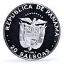 Panama 20 balboas Discoverer of the Pacific proof silver coin 1985