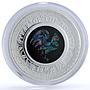 Australia 1 dollar Lunar Calendar Year of the Rooster Opal silver coin 2017