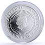 Australia 1 dollar Lunar Calendar Year of the Rooster Opal silver coin 2017