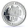 Macedonia 100 denari Statehood Blaze Koneski Politics proba silver coin 2003