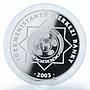 Turkmenistan 500 manat Great Turkmen Poet Mammetweli Kemine silver coin 2003