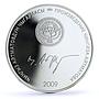 Kyrgyzstan 10 som Chinqiz Aitmatov White Ship Deer Literature silver coin 2009